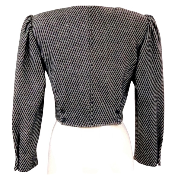 Ungaro 80s Vintage Cropped Wool Blend Jacket - Picture 4 of 10